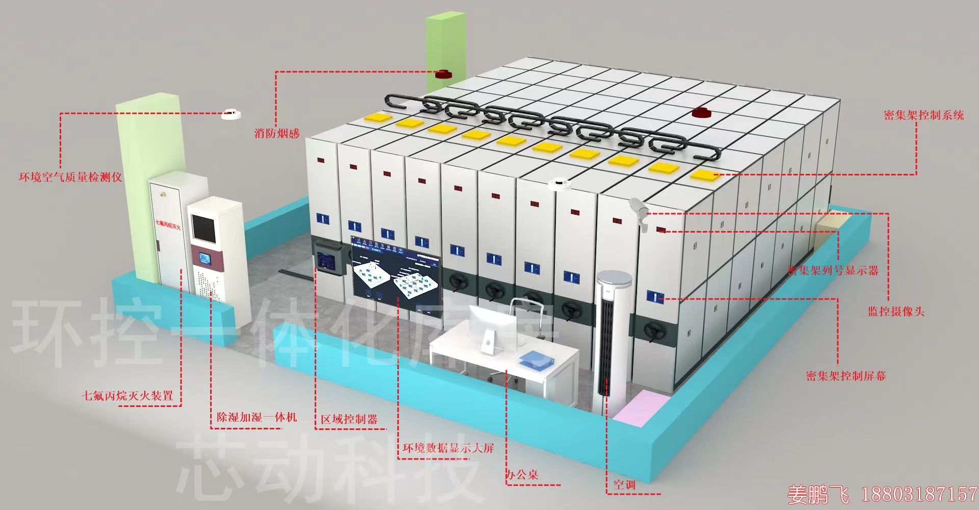 手动密集柜分解-效果图